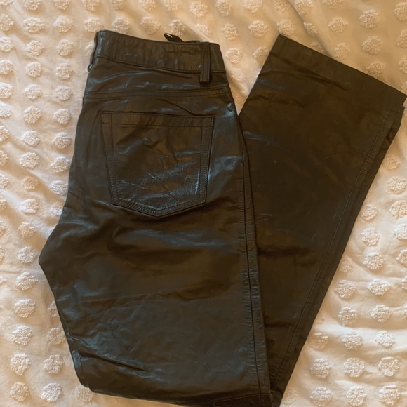 2000 Gap Leather Bootcut Jeans just like The Melina Aritzia Pants! - Picture 1 of 5